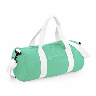Bag-base - Sac de voyage toile - 20 L - Varsity Barrel Bag - BG140 - vert menthe - 1
