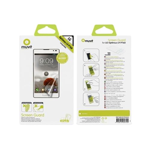 Lot de 2 films de protection muvit pour lg optimus l9 p760
