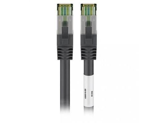 Goobay Cable RJ45 Cat 8.1 S/FTP 10 m (Noir) - Cable Ethernet RJ45 blinde categorie 8.1 S/FTP 10 metres (Noir)