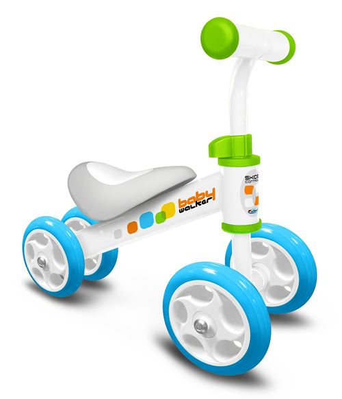 Skids Control Loopfiets Draisienne à 4 Roues Junior Bleu/Blanc