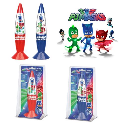 1 Petite Lampe Pjmasks Paillette Pyjamasques Lumineuse Led 18 Cm Deco