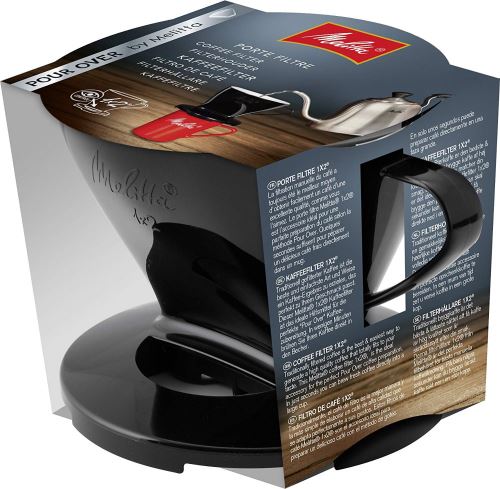 Melitta Porte-filtre, Pour Filtre À Café 1x2, Compatible Avec 1 Verseuse Ou 2 Tasses, Plastique, Pour Over, Noir