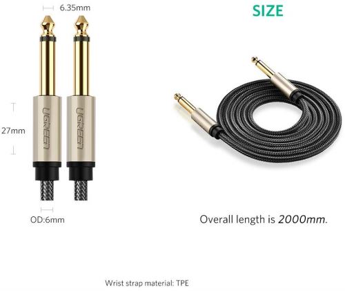 CABLE ADAPTATEUR JACK 6.35mm² ST FEMELLE vers JACK 3.5mm² MALE STEREO 0.20m