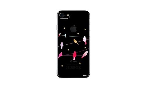 Coque Iphone 7 Iphone 8 Rigide Transparente, Oiseaux Marbre, Evetane®