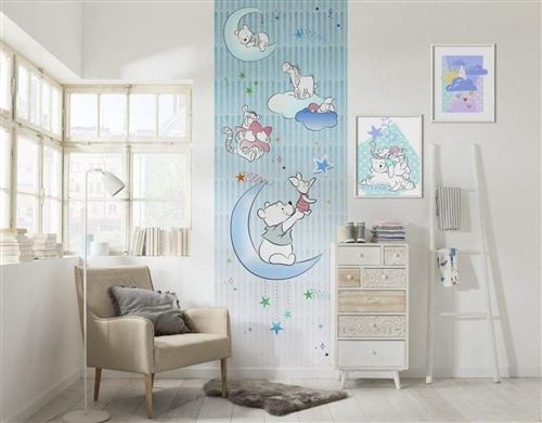 Papier Peint intissé Disney Winnie l'ourson Porcinet dans les étoiles 100 cm x 280 cm