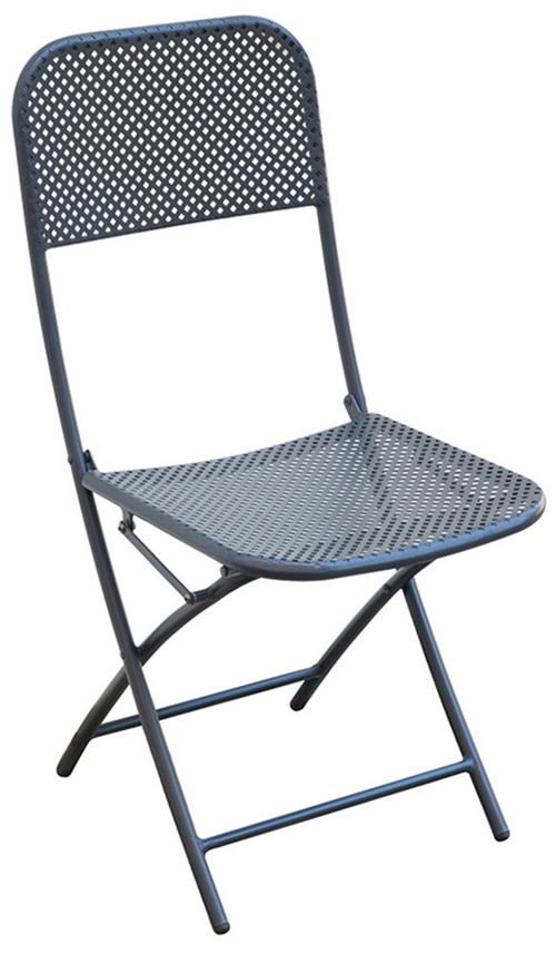 Chaise de jardin coloris gris anthracite - Dim : 40 x 57 x 89 cm - A USAGE PROFESSIONNEL. -PEGANE-