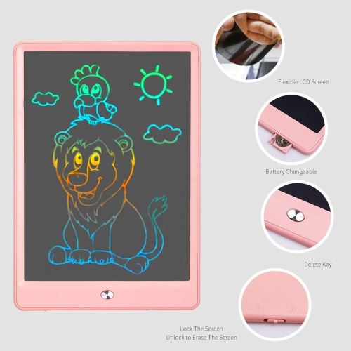 Coolzon Tablette d'écriture LCD Coloré Tablette Graphique de Dessin 8.5  Pouces pour Enfants, Tableau Portable de Dessin Effaçable, Planche à Dessin