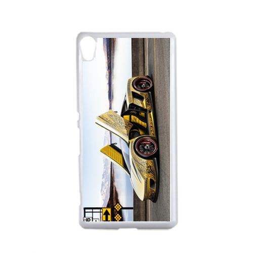 Coque Tuning Voiture Jaune Compatible Sony Xperia Performance Transparent