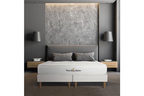Ensemble matelas et sommier Royal Palace Bedding Ensemble matelas 160 x 200 cm nottingham - mousse mmoire de forme - ep. 20 cm - ferme - sommier blanc