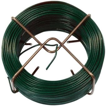 Fil De Fer Gainé Plastique Vert Connex - 1.4 Mm X 50 M - Pour Jardinage, Bricolage, Ligotage