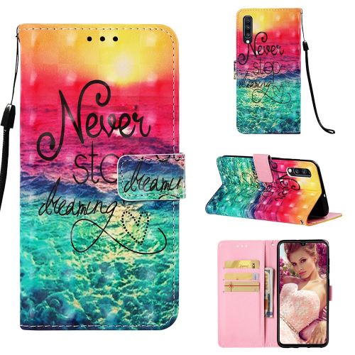 Etui en PU impression de motifs n'arrête pas de rêver pour votre Samsung Galaxy A70