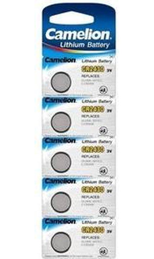 Camelion 13005430 Lot de 5 piles bouton lithium CR2430 (Argenté)