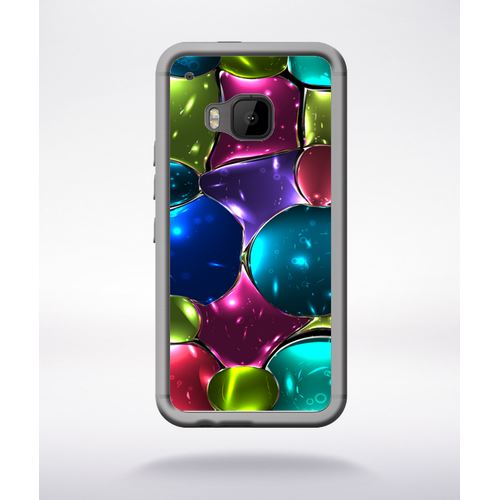 Coque Bulles D'eau Colorées Compatible Htc One M9 Transparent