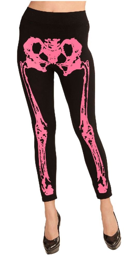 Legging squelette rose - Taille L/XL