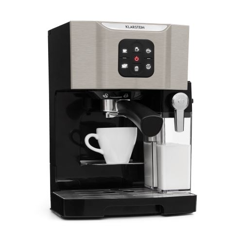 Klarstein BellaVita Machine à café multifonction 1450W 1,4L - mousseur de lait 0,4L - gris