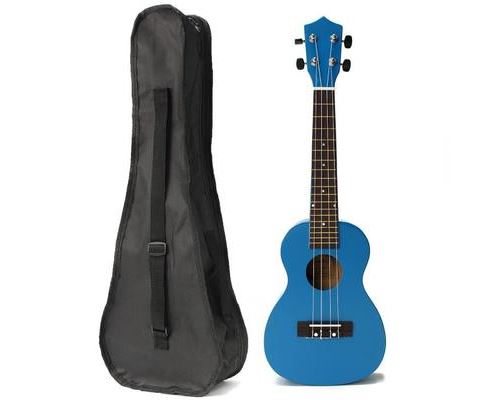 TEMPSA PACK Ukulele Soprano 4 Cordes Guitare Jeur Musique Classique Enfant Cadeau Toy Bleu 23