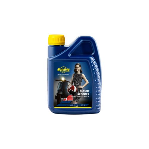 Huile moteur 2t putoline classic scooter synthetique speciale vespa/lambretta (1l)