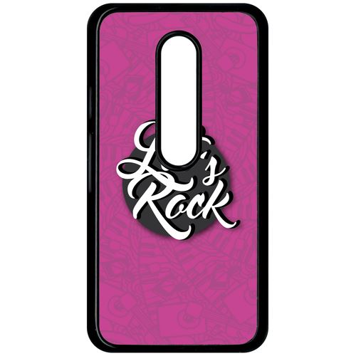 Coque Motorola Moto G 3 Lets Rock Fond Rose