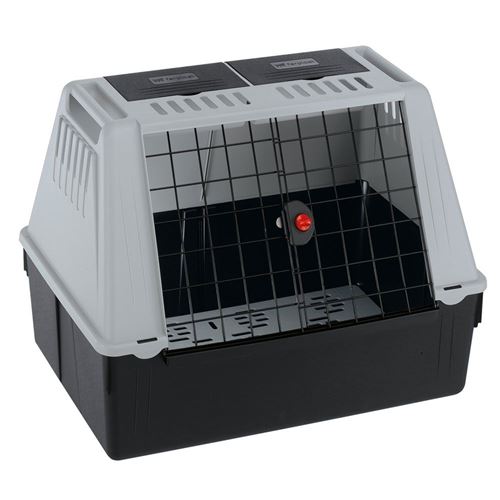 Ferplast Transport Chiens pour Voiture ATLAS CAR 80, Grilles d'aération, Compartiments de rangement, Tapis Drainant