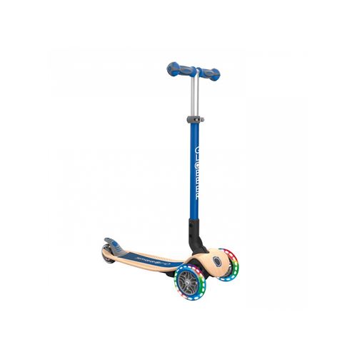 Trottinette Globber Primo pliable plateau bois lights N Blue