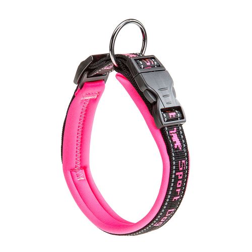 Meilleurs prix pour Ferplast Collier pour chiens SPORT DOG C25/45, poignée rembourée, ceinture réfléchissante, étiquette porte-nom, A: 35÷45 cm - B: 25 mm Fuschia