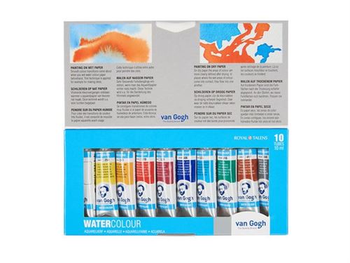 van Gogh - Ensemble de peinture - 10 parties - aquarelle - 10 couleurs - couleurs assorties - 10 ml État correct - Van Gogh reconditionné disponible sur Fnac