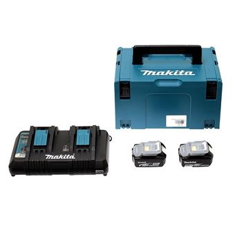 Pack 2 batteries 18V 6Ah et chargeur + coffret MakPac 198077-8 Makita - 1