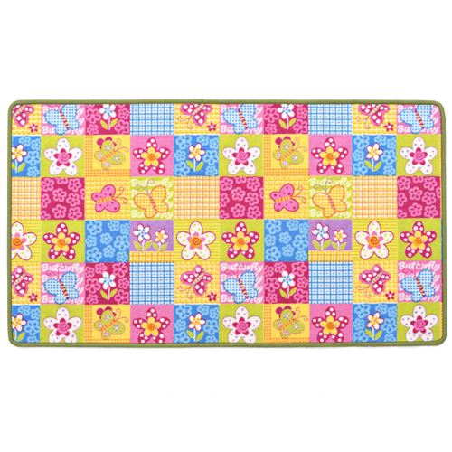 vidaXL Tapis de jeu Poil à boucle 133 x 180 cm Motif de papillon