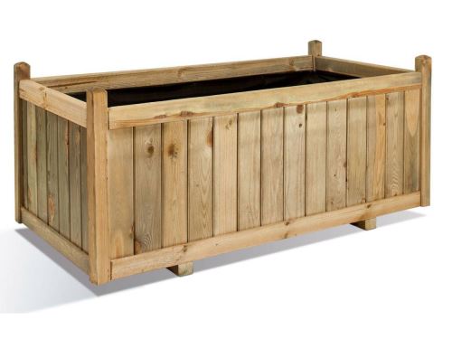 Jardinière bois rectangle Vendôme 220L Jardipolys