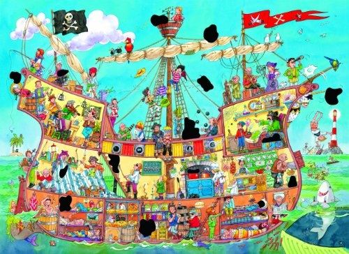 Galt - ga1003850 - puzzle magique - le bateau pirate