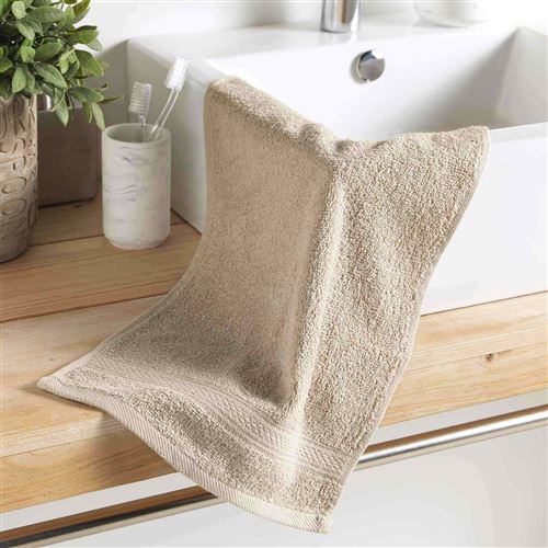Paris Prix - Serviette D'invité colors 30x50cm Taupe
