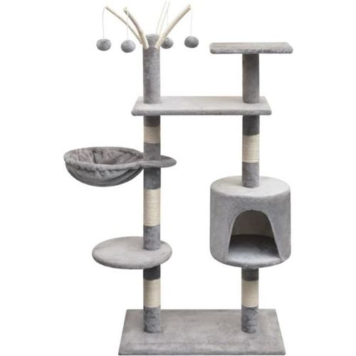 Vidaxl - Arbre &agrave; chat avec griffoirs en sisal 125 cm Gris Gris