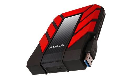 ADATA HD710P - Disque dur - 2 To - externe (portable) - 2.5 - USB 3.1 - rouge
