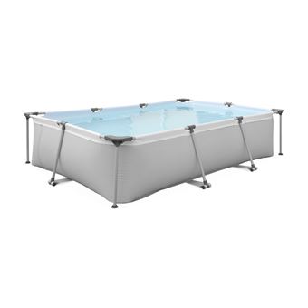 Piscine Tubulaire Tanzanite 6m² Grise Piscine Rectangulaire 3x2m