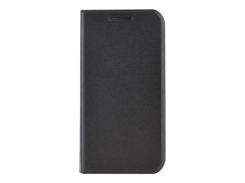 Bigben Connected - Protection à rabat pour téléphone portable - cuir artificiel - noir - pour Samsung Galaxy S7
