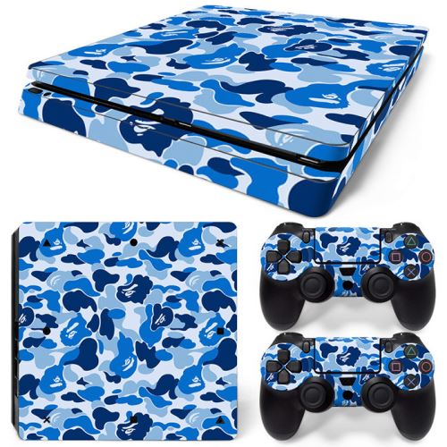 Autocollant Stickers Skin de Protection pour Console et Manette Sony Playstation PS4 Slim #11