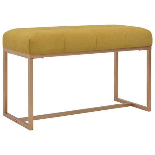 Vidaxl - Banc 80 cm Moutarde Velours Moutarde