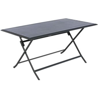 Table Pliante Rectangulaire Azua 6 Places Graphite Mobilier