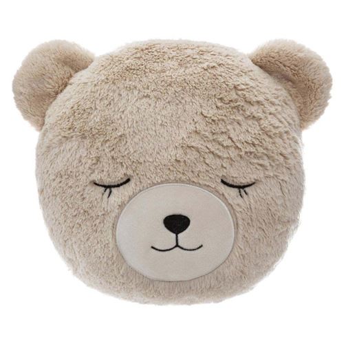 Coussin ours - L 27 cm x l 27 cm - Marron