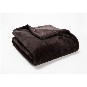 Plaid Luxe chocolat 130x170 cm - Amadeus - Marron - Polyester - 1