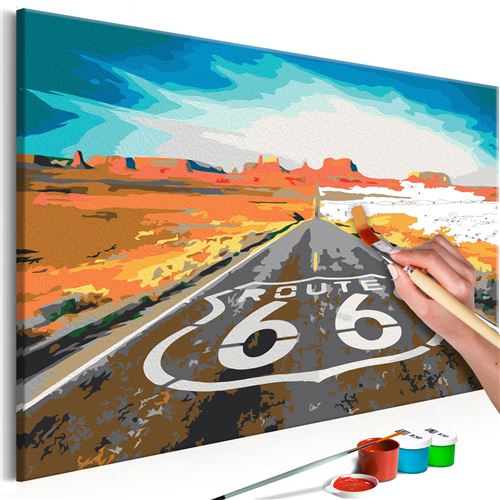 Tableau à peindre par soi-même - Route 66 - 60x40 Artgeist (11800)