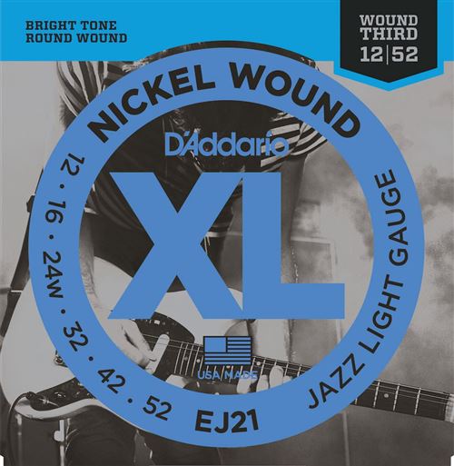 D'Addario EJ21 XL Nickel Wound Jazz Light 12/52 - Image 3