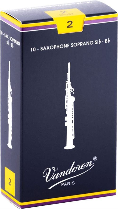 Anches de saxophone soprano vandoren traditionnelles 2 - sr202
