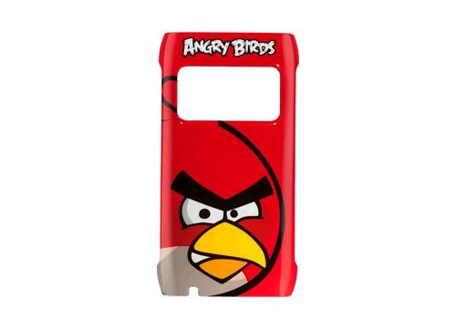 Coque rigide Angry Birds noir et orange pour Nokia N8