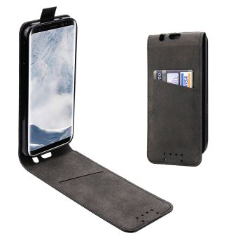Coque IPHONE 5G 5S 5SE noir Etui rabat protecteur en cuir