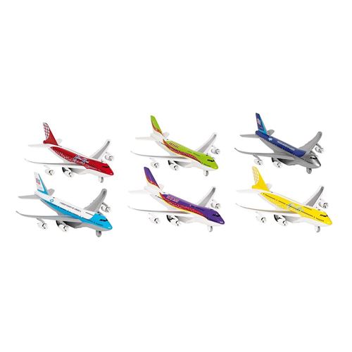 1 pcs Avion en métal avec moteur à rétrofriction - 18.5 cm avec son et lumière - jouet conseillé à partir de 3 ans