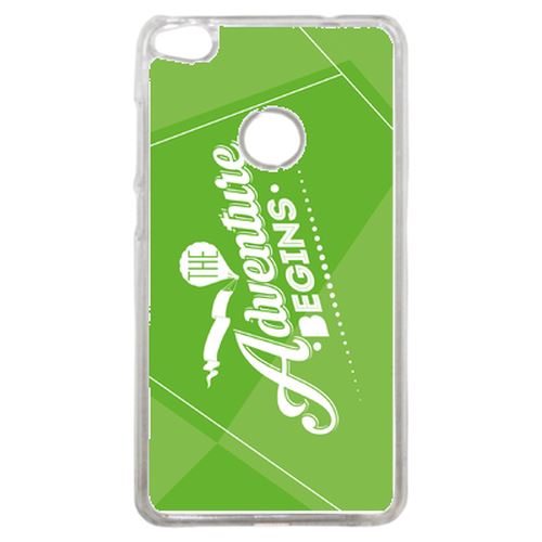 Coque The Adventure Begins Fond Vert Compatible P8 2017 Transparent