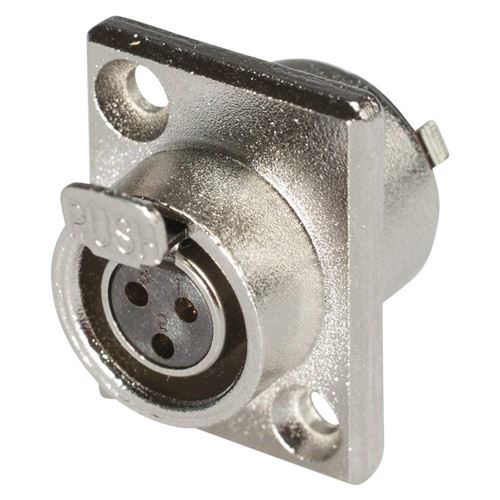 XLR embase femelle verticale Hicon HI-XMEF3 Nombre de pôles: 3 argent 1 pc(s)