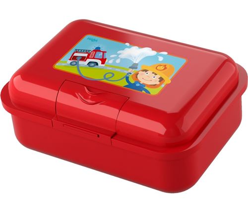 Haba poubelle à pain pompier 16,7 x 12 x 6 cm rouge
