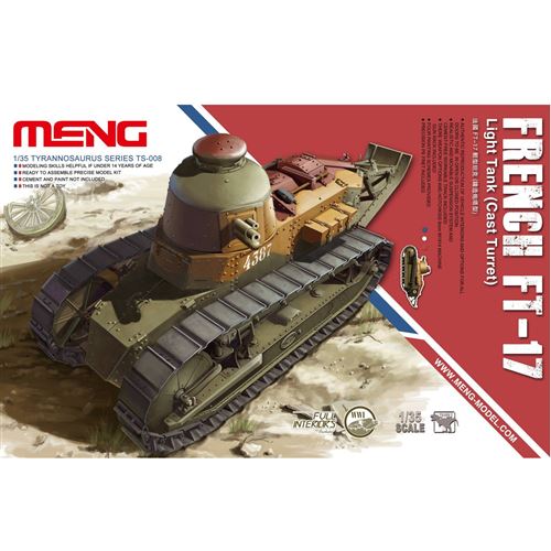 MENG Maquette  Model French FT- 17 Light Tank- 1/35 - Maquette militai